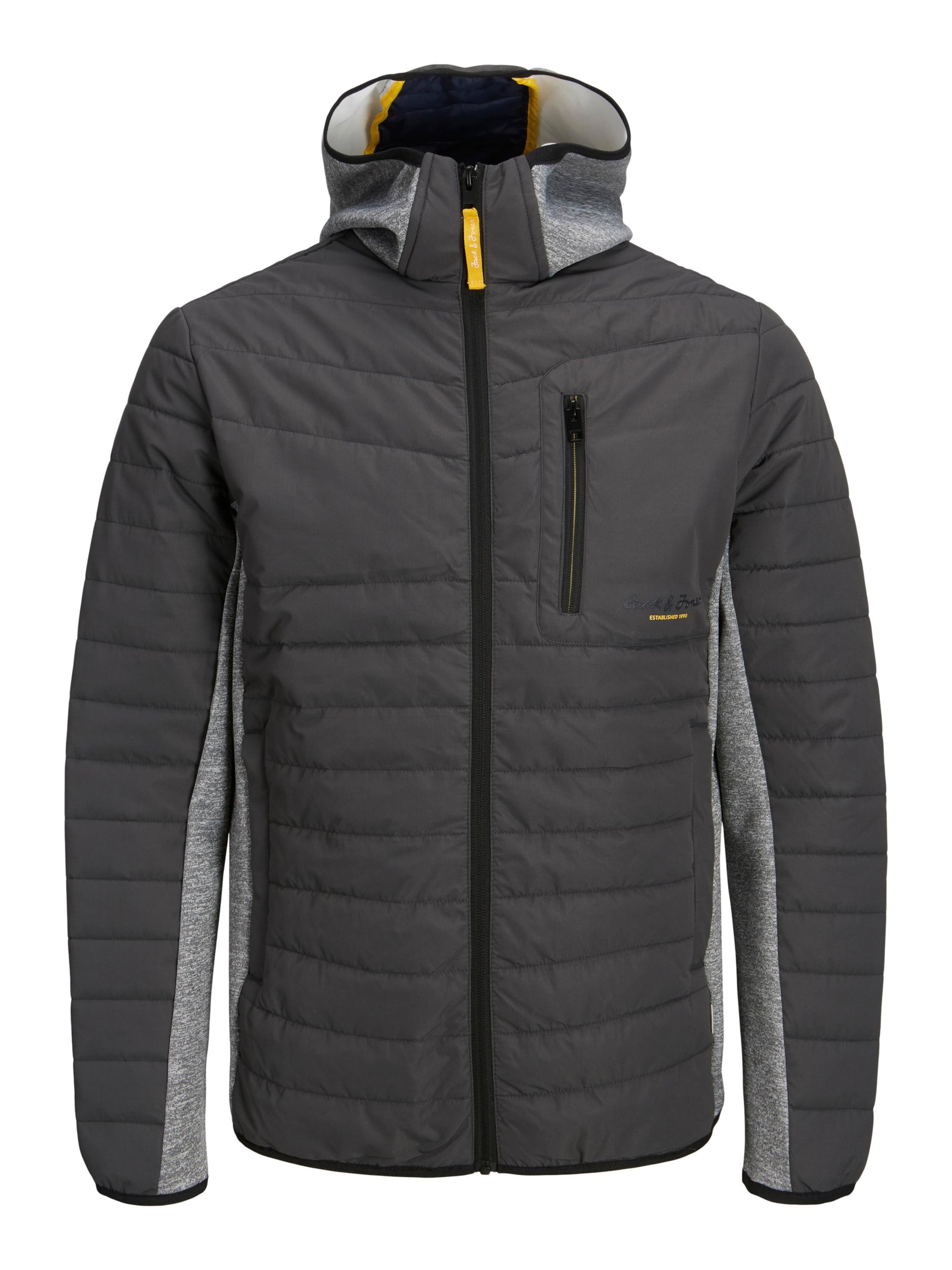 JACK & JONES Átmeneti dzseki 'Berg' - szürke: elől