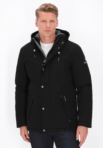 Veste fonctionnelle 'Anorak' Schmuddelwedda en noir : devant