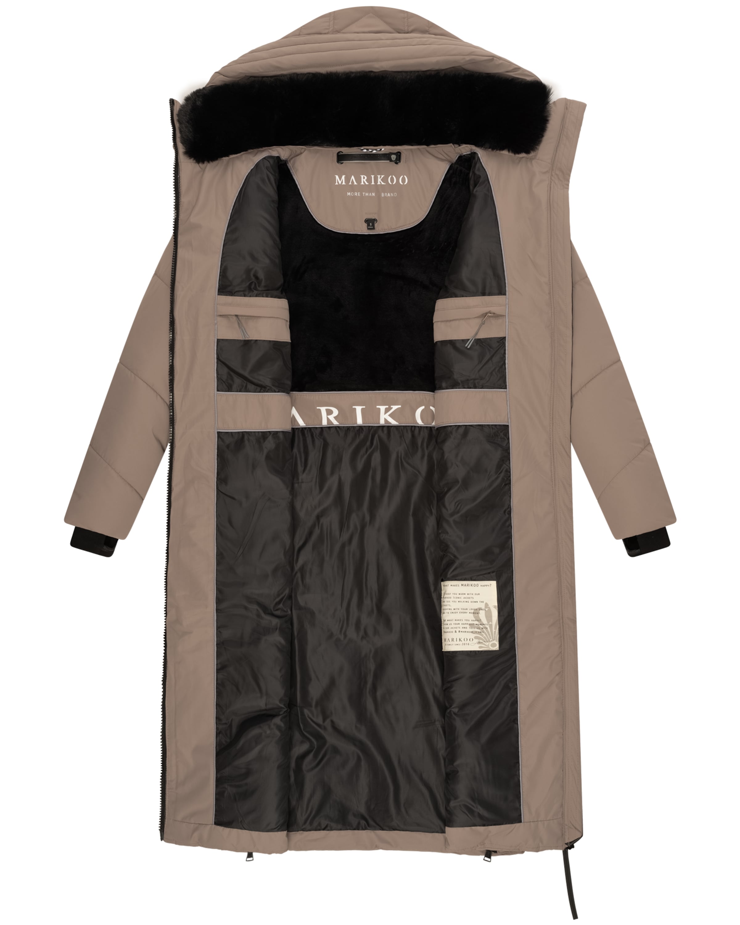 MARIKOO Zimný kabát 'Nadaree XVI' - Hnedá