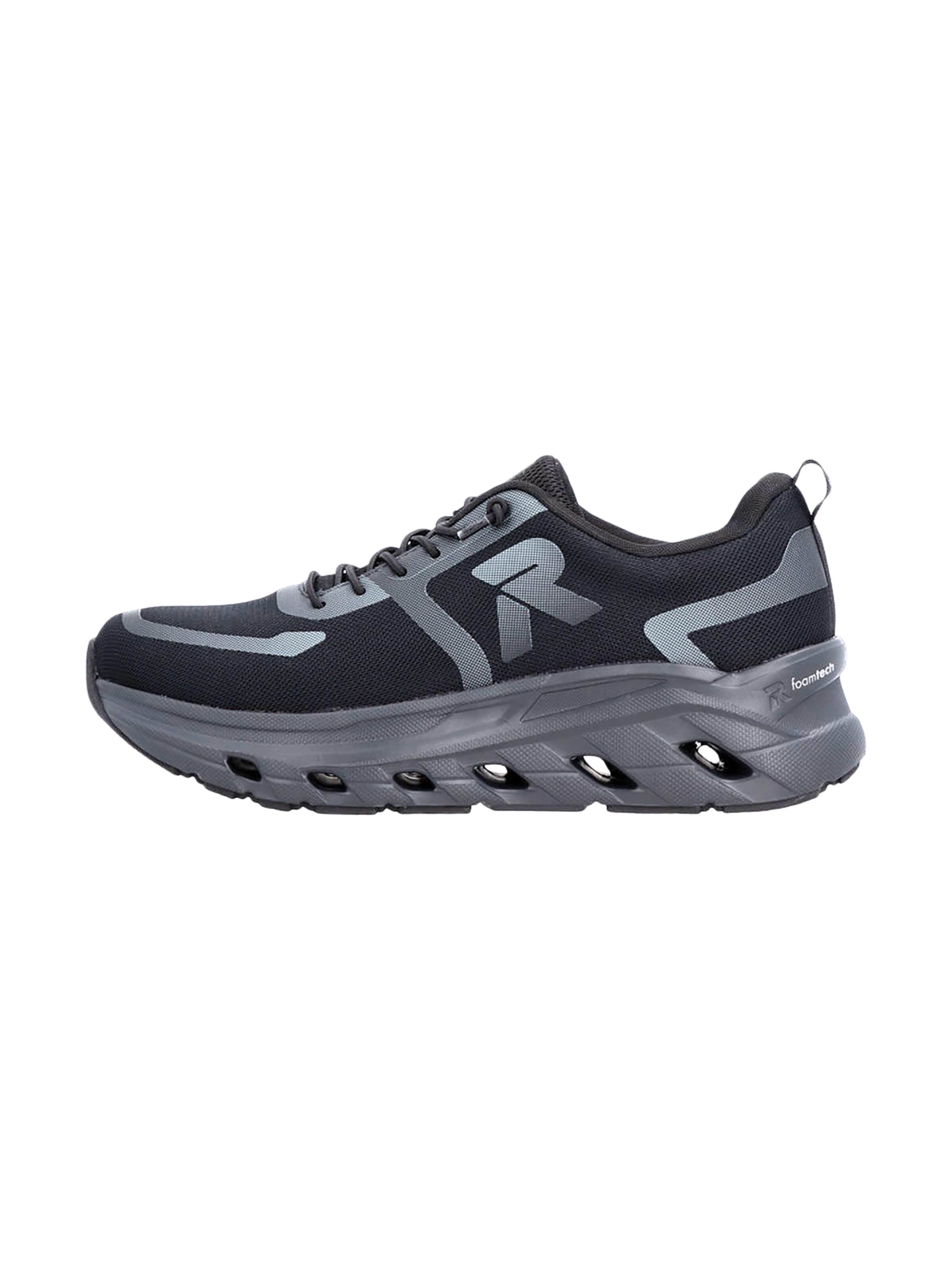 Chaussure de sport à lacets 'Sportliche Schnürsneaker' Rieker en noir : devant