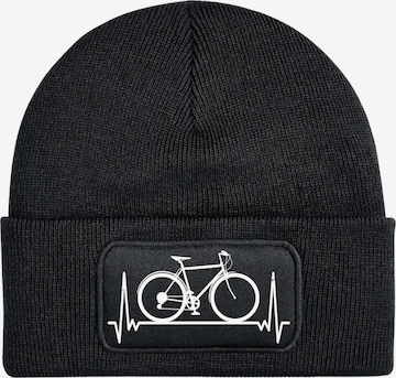 Youth Designz Mütze 'Heartbeat Fahrrad' in Schwarz: Vorderseite