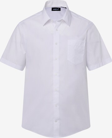 Men Plus Comfort fit Button Up Shirt in White: front