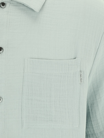 Calvin Klein Underwear Comfort fit Button Up Shirt 'Pure' in Blue