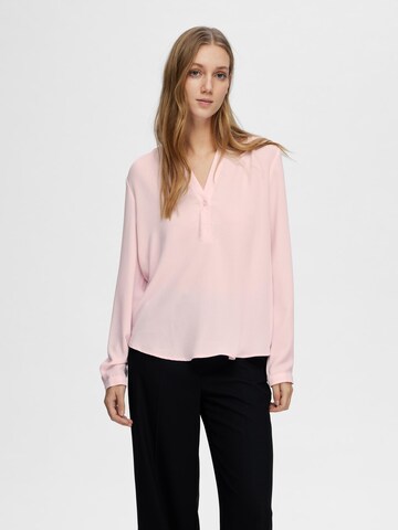 Chemisier SELECTED FEMME en rose : devant