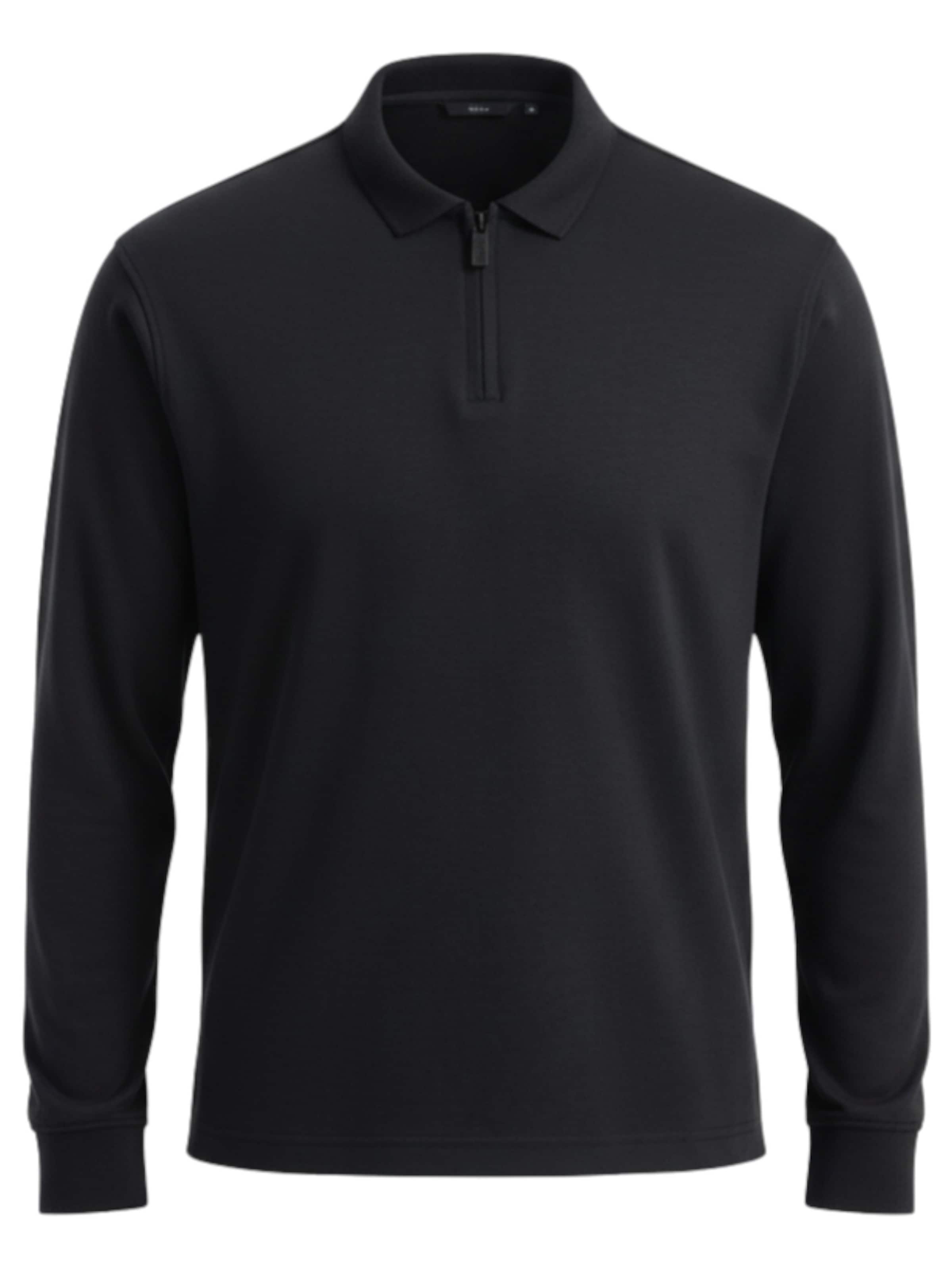 Ombre Shirt 'OM-POLS-0130' in Zwart: voorkant