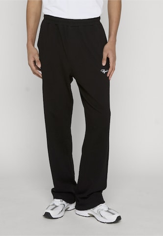 Pegador - Loosefit Pantalón 'Terry' en negro: frente