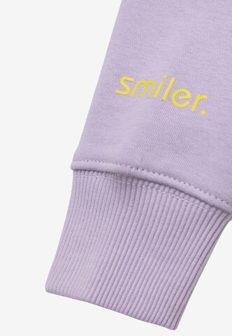 smiler. Sweatshirt 'Happy' in Purple