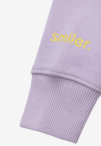 smiler. Sweatshirt 'Happy' in Lila