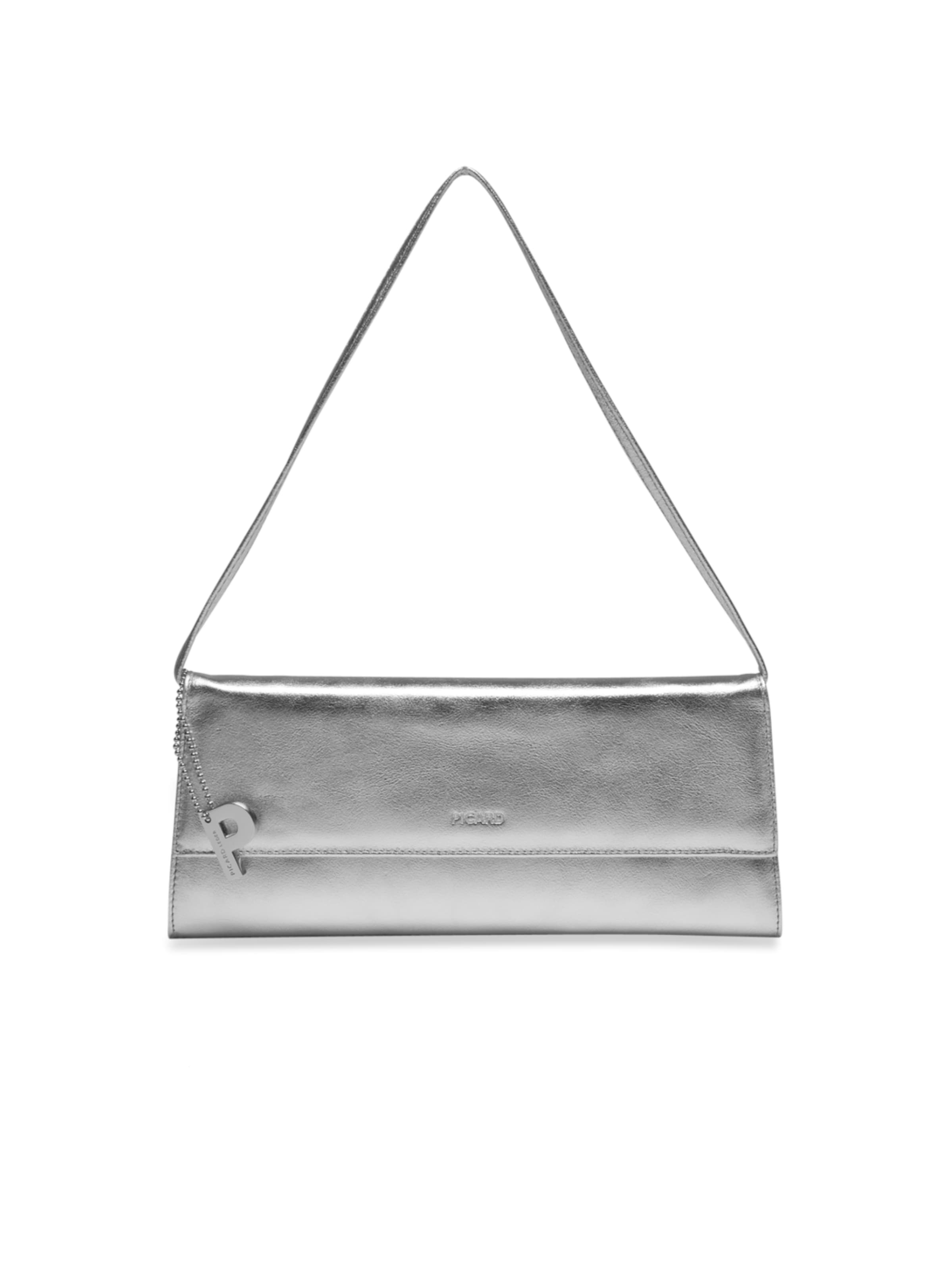 Picard Schoudertas 'Auguri' in Zilver: voorkant