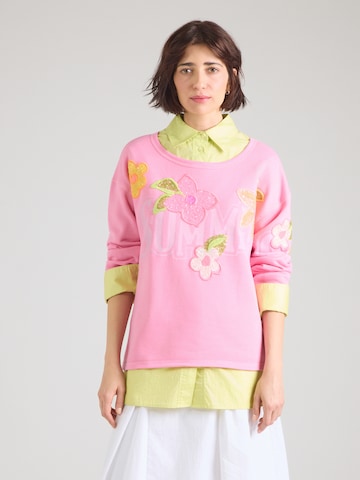 Grace Sweatshirt 'SUMMER 81' in Roze: voorkant