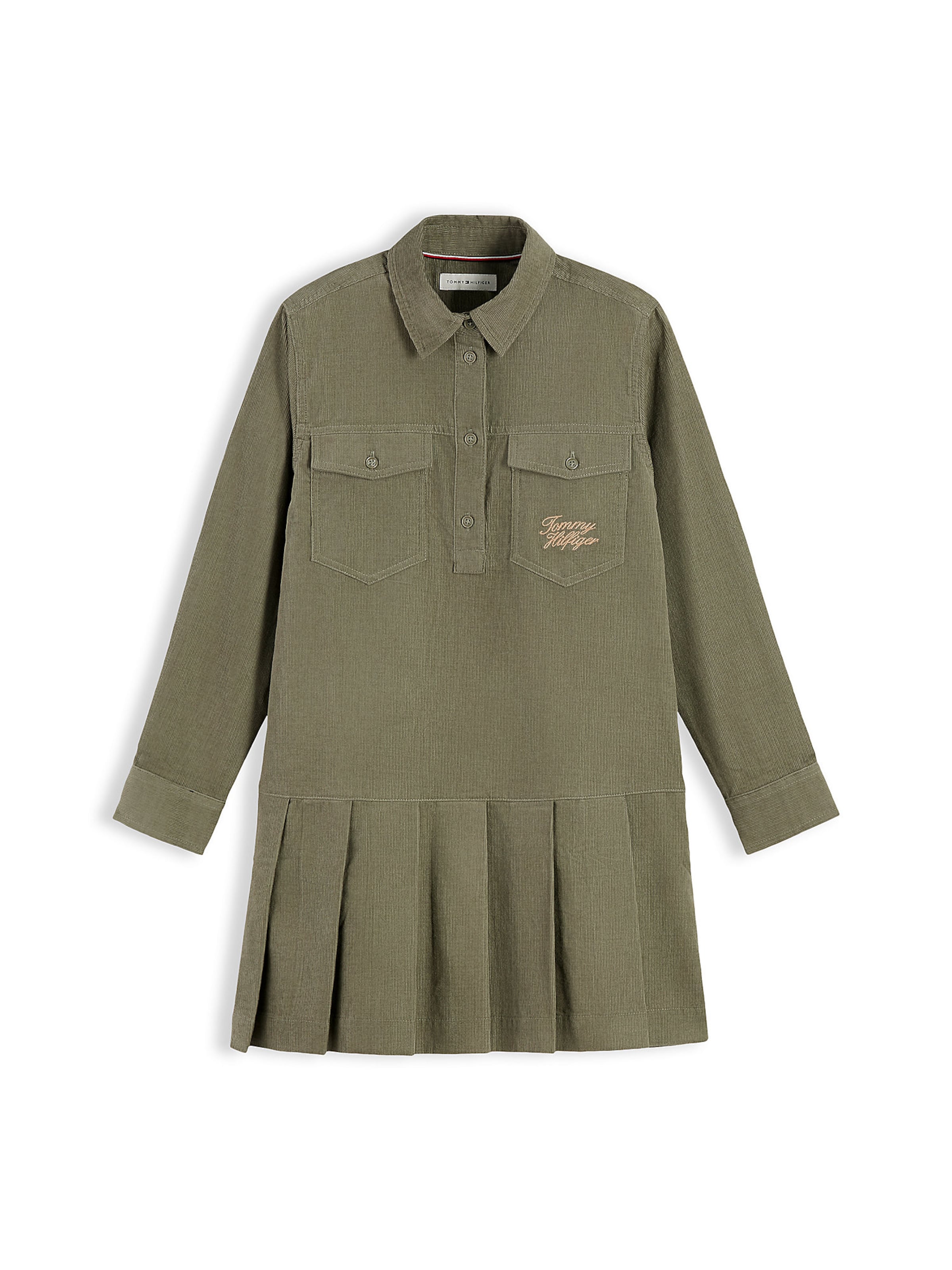 TOMMY HILFIGER Jurk in Groen: voorkant
