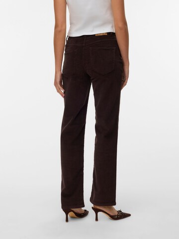 VERO MODA Wide Leg Hose in Braun