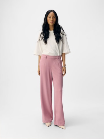 OBJECT Wide leg Chino trousers 'OBJLisa' in Purple