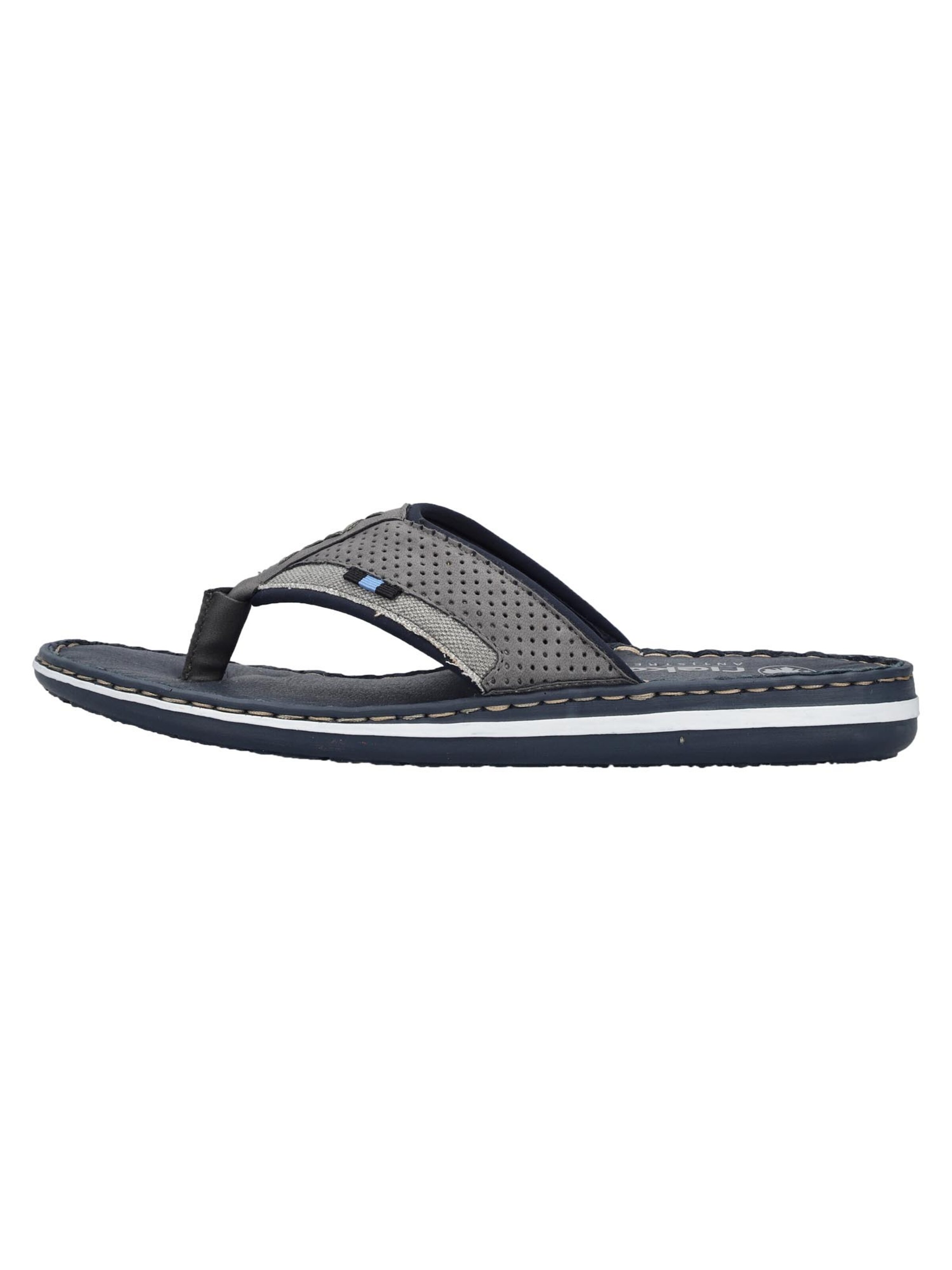 Rieker Teenslippers 'Comfort' in Grijs: voorkant