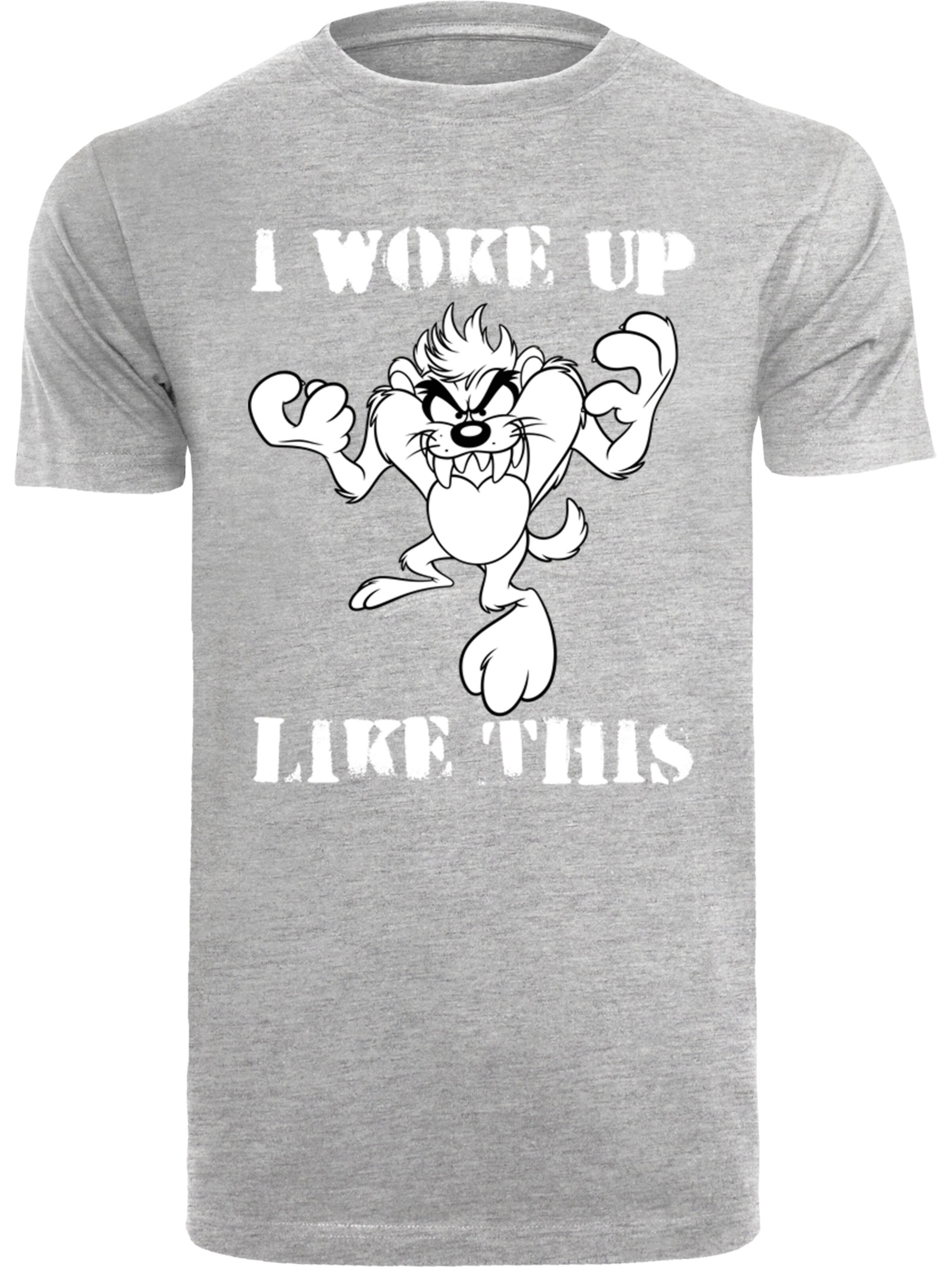 F4NT4STIC Shirt 'Looney Tunes Taz' in Grey: front