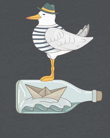 watabout.kids Shirt 'Möwe mit Hut' in Grey