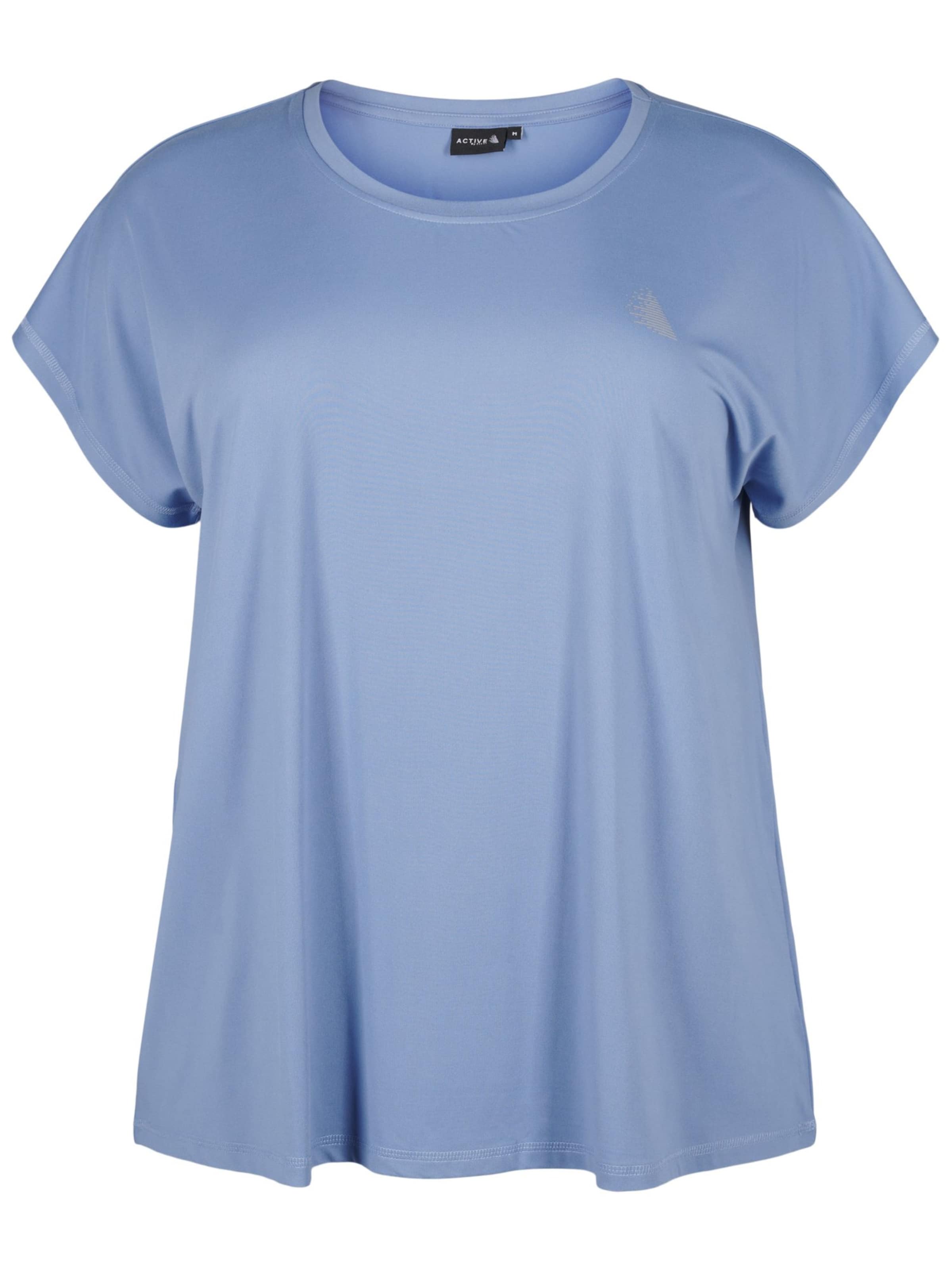Active by Zizzi Performance shirt 'ABASIC' in Blue: front