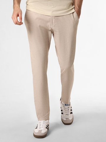 Finshley & Harding Regular Chino Pants 'Riley' in Beige: front