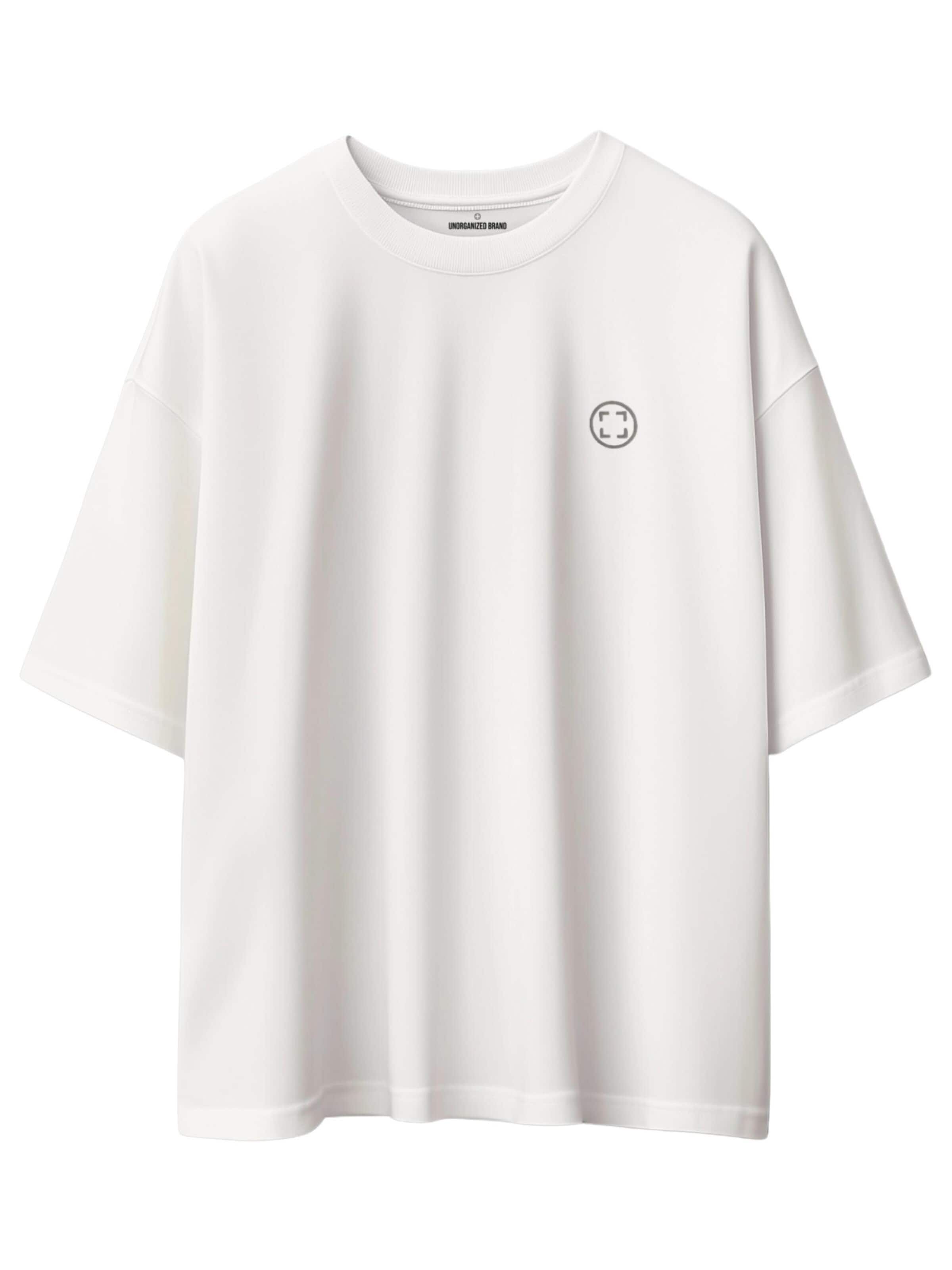 UNORGANIZED BRAND - Camiseta 'SCHWERES OVERSIZE T5' en blanco: frente