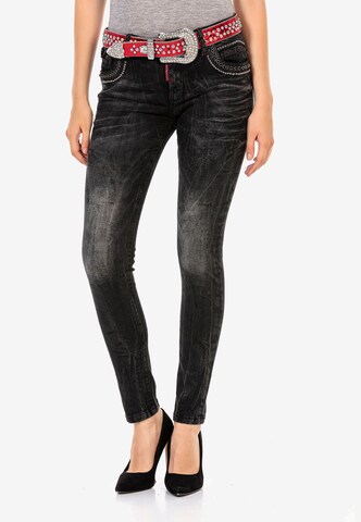 CIPO & BAXX Slim fit Jeans in Black: front