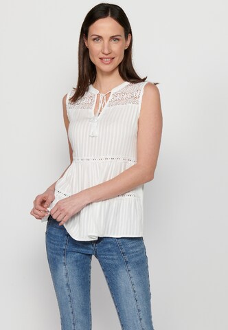 KOROSHI Blouse in White: front