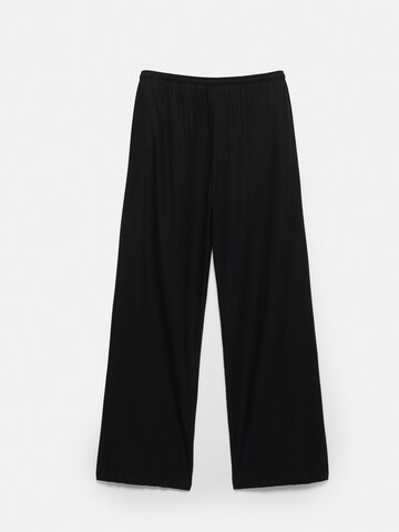 Pull&Bear Wide Leg Bukser i sort