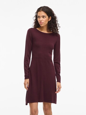 VILA Knit dress 'VIHELLIE' in Red: front