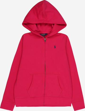 Polo Ralph Lauren Zip-Up Hoodie in Pink: front