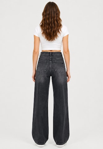 Wide leg Jeans di Elara in grigio