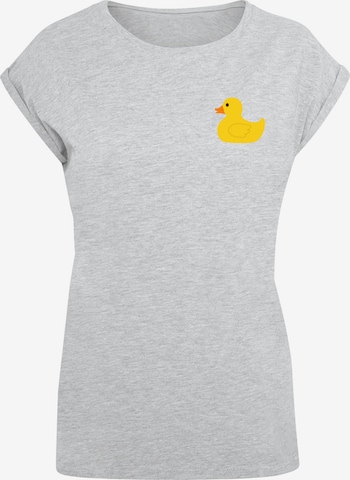 F4NT4STIC Shirt 'Yellow Rubber Duck' in Grau: Vorderseite