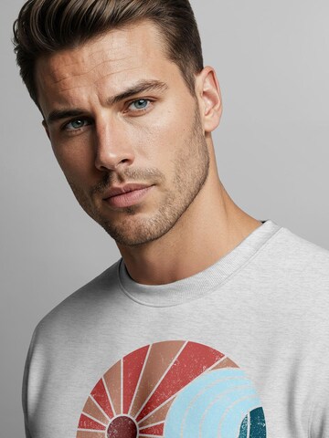 Neverless Sweatshirt 'Vintage Sunrise' in Grey