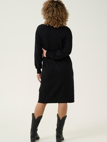 Robes en maille 'Dela' Cream en noir