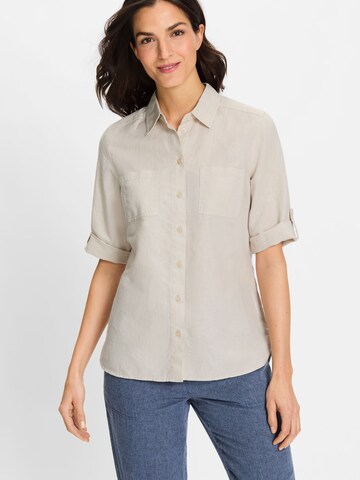 Olsen Blouse in Beige: voorkant