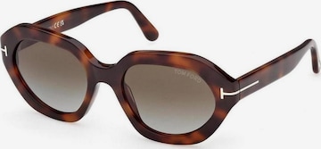 Lunettes de soleil 'MERYL-02 FT1341 53P' Tom Ford en marron : devant