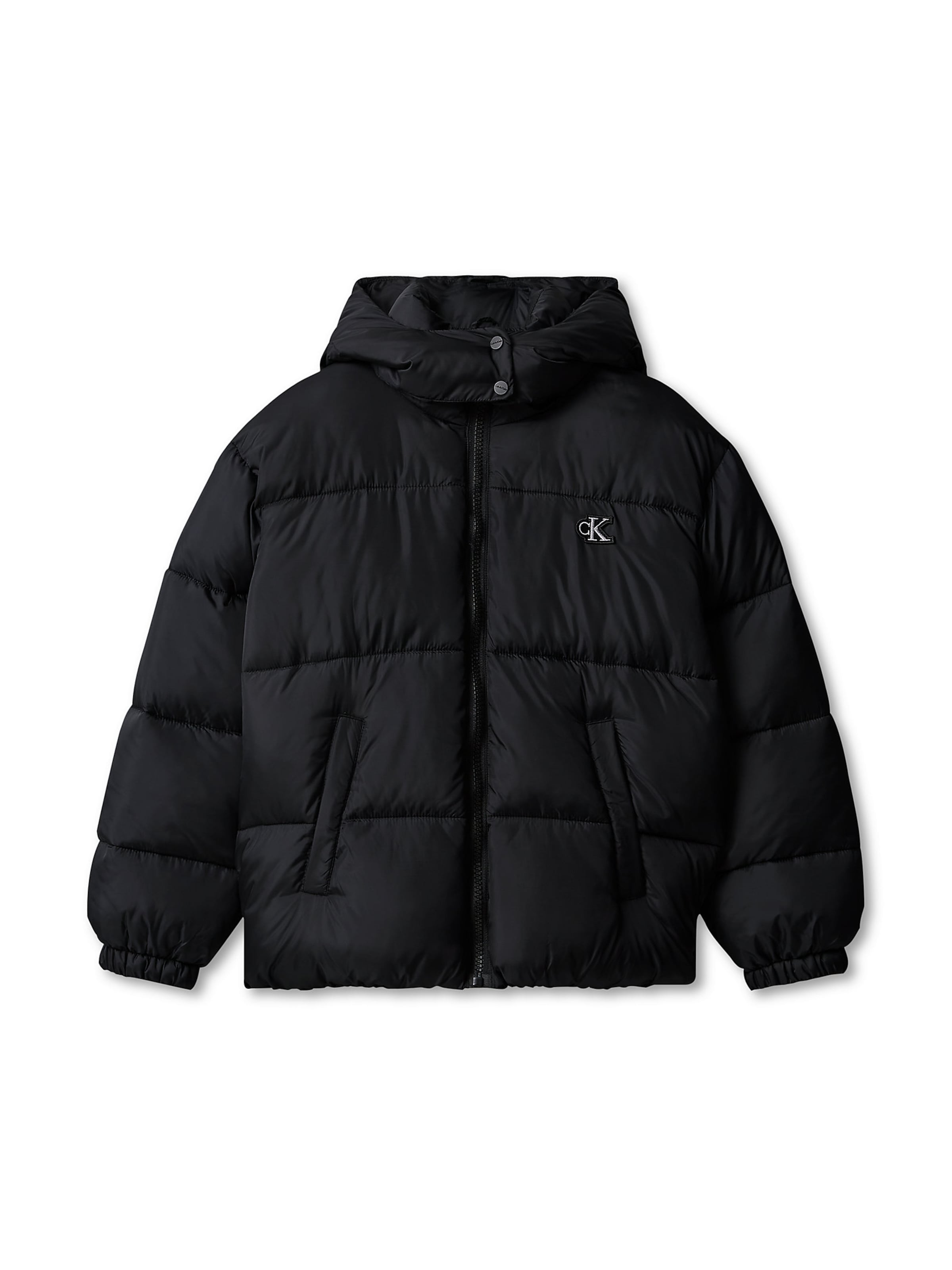 Calvin Klein Jeans Regular Winterjas in Zwart: voorkant