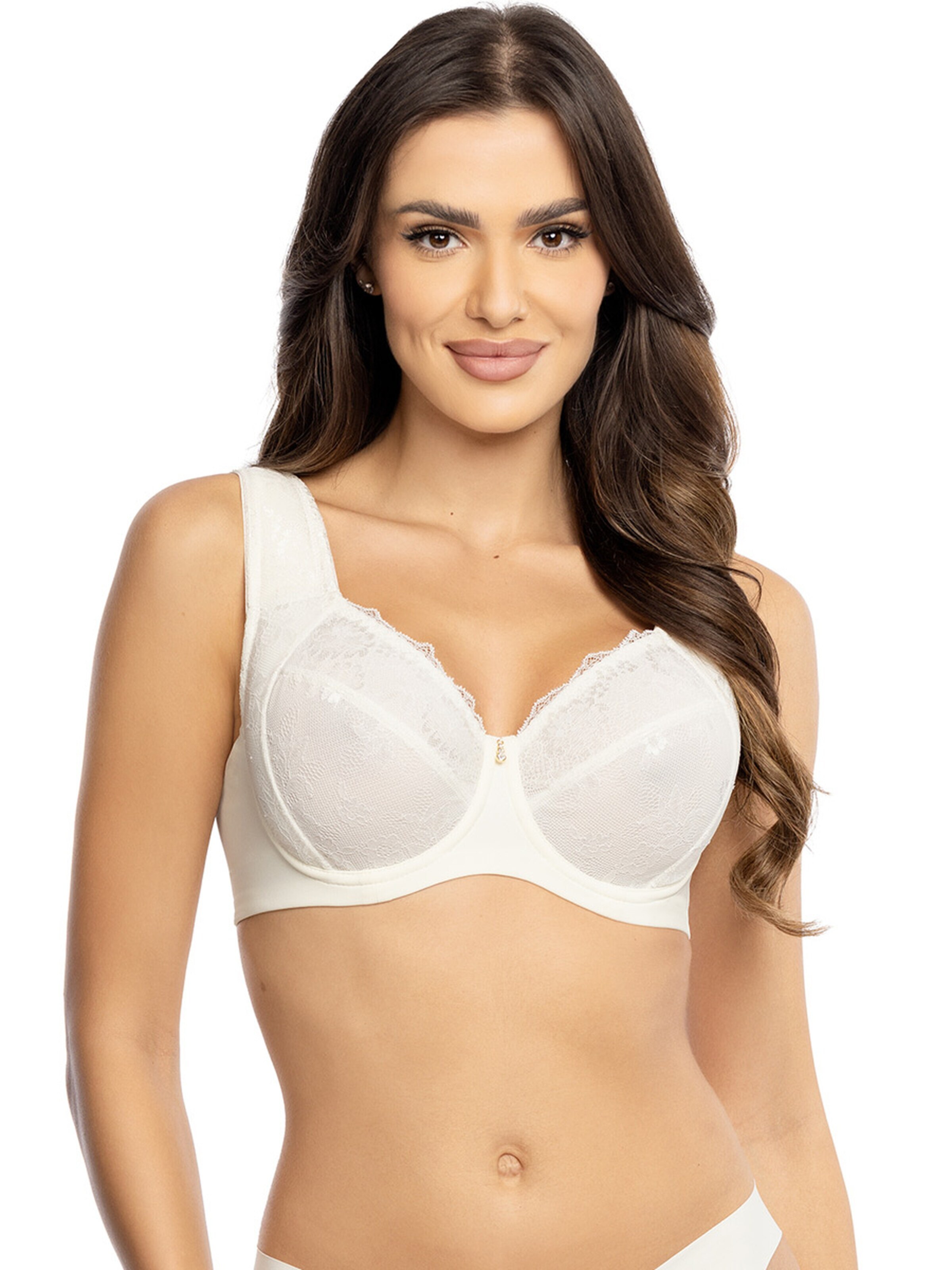 MILENKA Klassiek BH 'ORHIDEJA - softcup wire BH - padded straps' in Wit