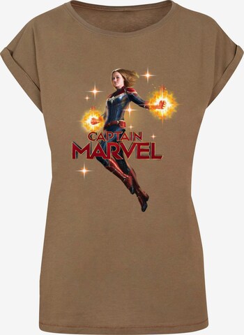 Maglietta 'Captain Marvel - Carol Danvers' di ABSOLUTE CULT in verde: frontale