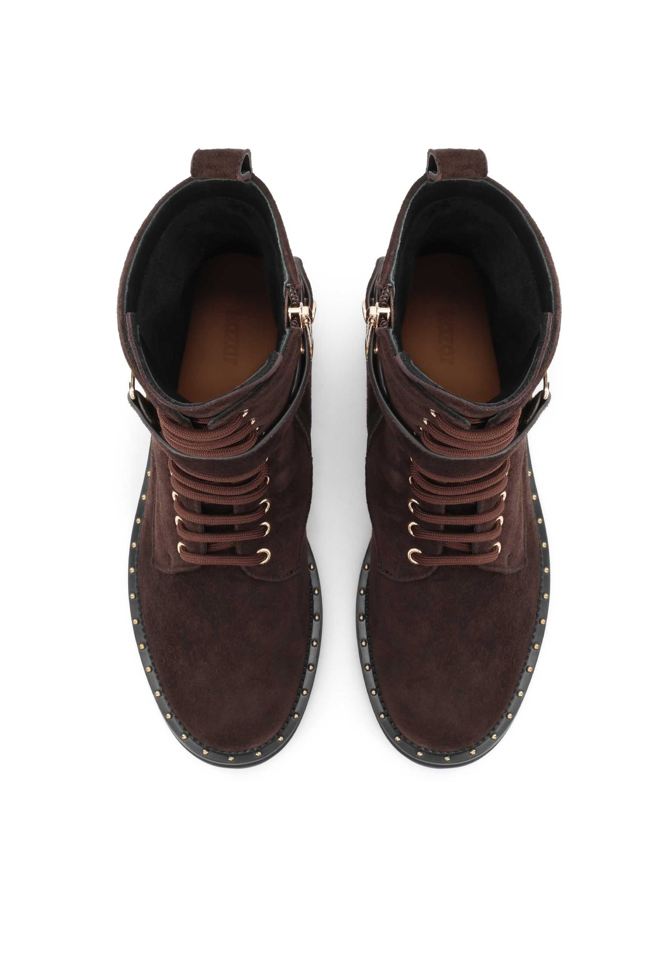 Kazar Ботуши с връзки в кафяво