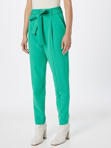 Wallis - Tapered Pantalón plisado en verde: frente