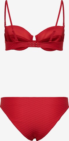 raudona ONLY Marškinėliai Bikinis 'Kaja'