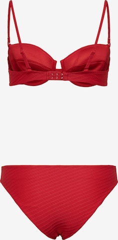 ONLY T-shirt Bikini 'Kaja' in Rood