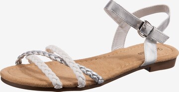 ambellis Strap Sandals in Silver: front