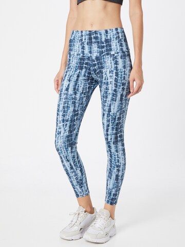 Onzie Skinny Workout Pants in Blue: front