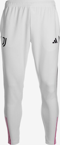 Effilé Pantalon de sport 'Juventus Turin Tiro 23' ADIDAS PERFORMANCE en blanc : devant