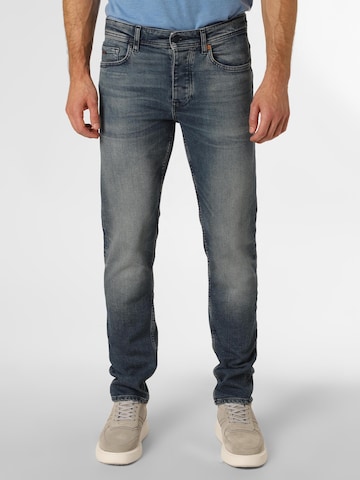 BOSS Orange Tapered Jeans in Blue: front