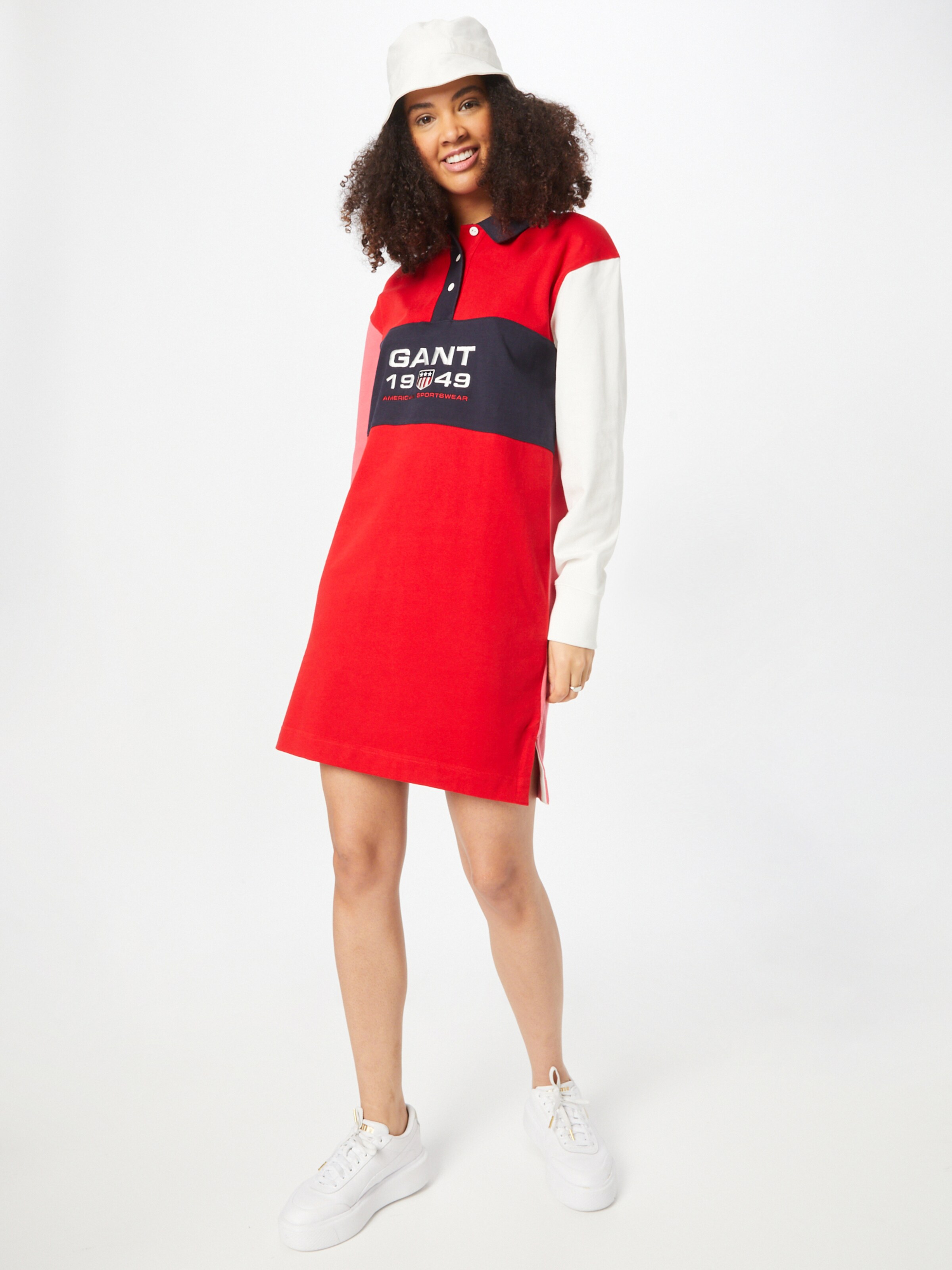Frauen Große Größen GANT Kleid in Rot, Hellrot - JK31539 Frauen Große Größen GANT Kleid in Rot, Hellrot - JK31539