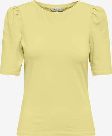 ONLY T-Shirt 'ONLLive Love' in Gelb: Vorderseite