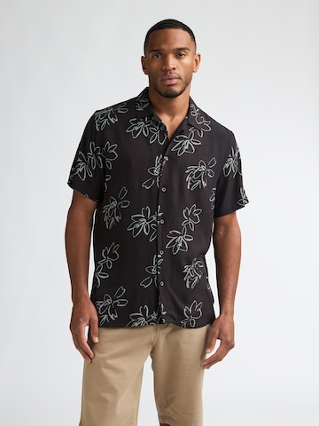 Petrol Industries Regular Fit Hemd in Schwarz: Vorderseite