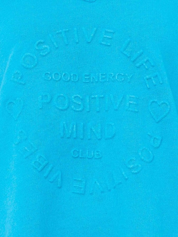Zwillingsherz Sweatshirt 'Positive Mind' in Blau