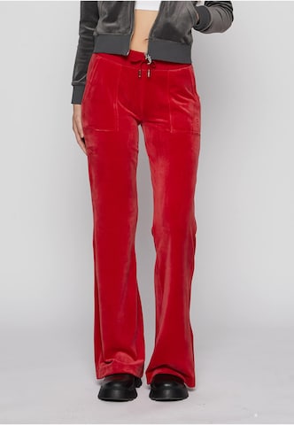 Juicy Couture Flared Broek 'Layla' in Rood: voorkant